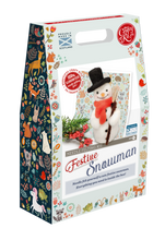 Load image into Gallery viewer, The Crafty Kit Company - Festive Snowman Needle Felting Kit