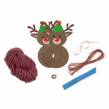 Load image into Gallery viewer, Christmas Reindeer Pom Pom Decoration Kit