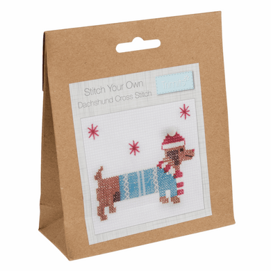 Christmas Daschund - Cross Stitch Kit