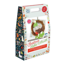Load image into Gallery viewer, The Crafty Kit Company - Christmas Robin Wreath Needle Felting Kit