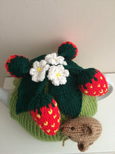 Load image into Gallery viewer, Pesky Mouse in the strawberry patch - Knitted Tea Cosy Kit