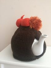 Load image into Gallery viewer, Sleeping Fox in the flower meadow - Knitted Tea Cosy Kit