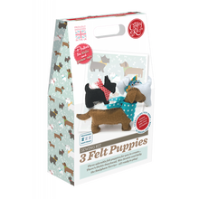 Load image into Gallery viewer, The Crafty Kit Company - 3 Felt Puppies Sewing Kit