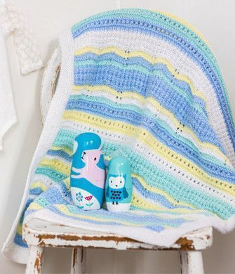 Knitted Blanket Kit - Little Star - Blue