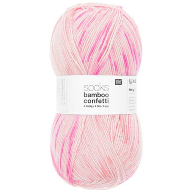 Rico Socks Bamboo Confetti 4 ply - 6 Colours