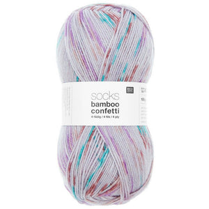 Rico Socks Bamboo Confetti 4 ply - 6 Colours