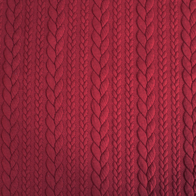 Cable Knit - Red - Polyester/Viscose