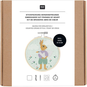 Rico Counted Cross Stitch Kit - Friends of Heart