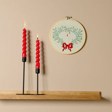 Load image into Gallery viewer, Christmas Embroidery Kit - Mistletoe Wreath with candle - NEW