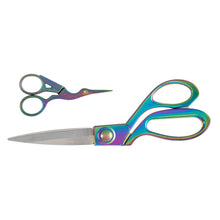 Load image into Gallery viewer, Milward Scissor set, dressmaker and stork embroidery - Rainbow