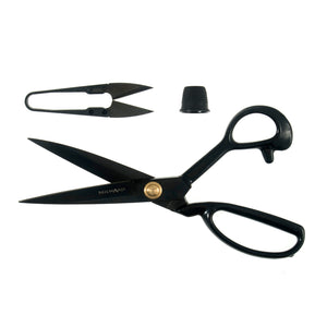 Milward Tailors Shears, Clips & Thimble Set - Black