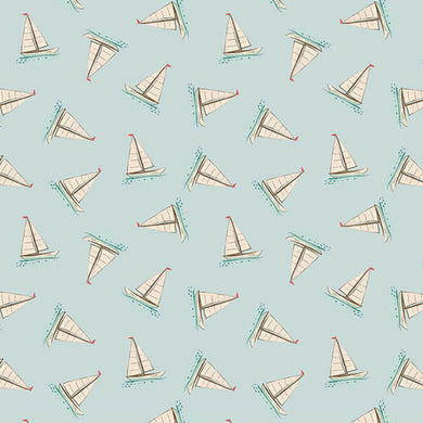 Beachy Keen - Tossed Ships- 100% Cotton