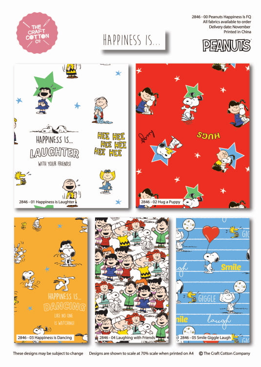 Fat Quarter Pack - Happiness is Peanuts