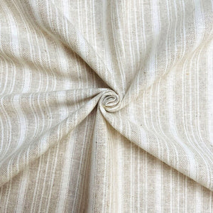 Linen Mix - Natural Stripes