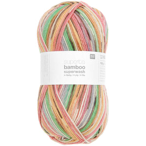 Rico Bamboo Rainbow 4 ply Sock Wool
