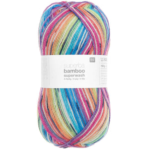 Rico Bamboo Rainbow 4 ply Sock Wool