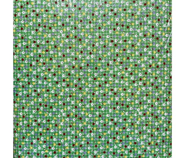 Vintage Miniatures - Ditsy Flowers - Green -100% Cotton