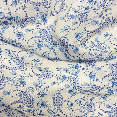 Corsage Blue China - 100% Cotton Lawn