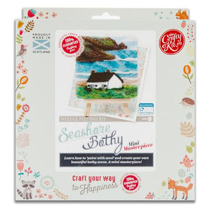 The Crafty Kit Company - Painting with Wool - Seashore Bothy - Needle Felting Kit