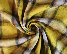 Load image into Gallery viewer, Brushed Polyotton - Jacquard Check - Mustard