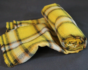 Brushed Polyotton - Jacquard Check - Mustard