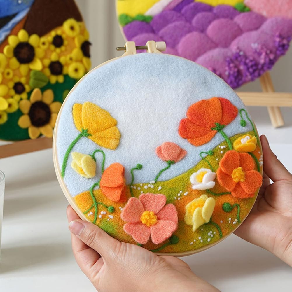 Needle Felting Frame Kit - Corn Poppy