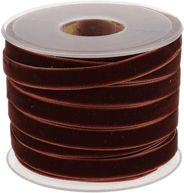 Velvet Ribbon - 10mm - Coffee