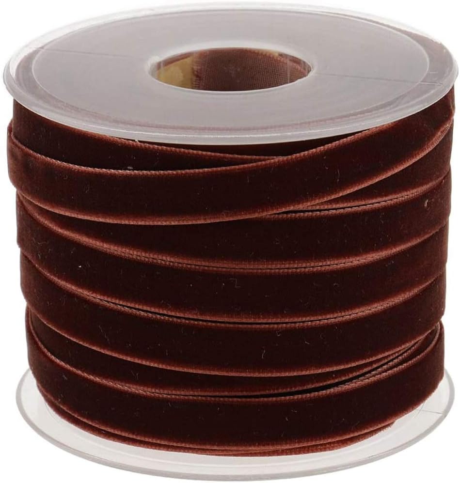 Velvet Ribbon - 10mm - Coffee