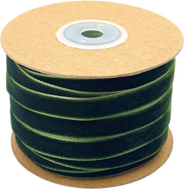 Velvet Ribbon - 10mm - Dark Green