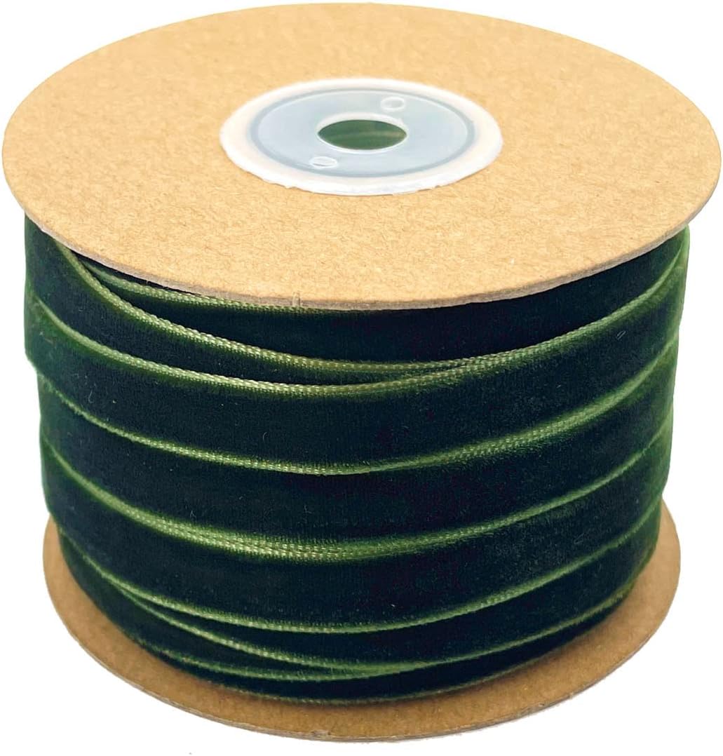 Velvet Ribbon - 10mm - Dark Green