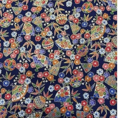 100% Cotton - Ashi - Navy