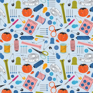 100% Cotton - Purrfect Stitches - Sewing Bag - 100% Cotton