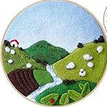 Needle Felting Frame Kit - Sheep on the hillside