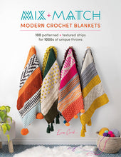 Load image into Gallery viewer, Mix &amp; Match Modern Crochet Blankets 100 patterned &amp; textured strips