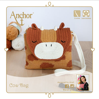 Anchor Crochet Kit - Cow Bag