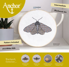 Load image into Gallery viewer, Anchor Embroidery Kit - Blackwork Moth
