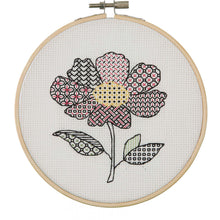 Load image into Gallery viewer, Anchor Embroidery Kit - Blackwork Anenome