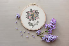Load image into Gallery viewer, Anchor Embroidery Kit - Blackwork Dahlia