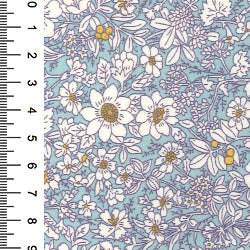 Cotton Poplin - Sky Floral