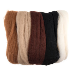 Needle Felting Wool Roving - Mixed Bags - 50gm