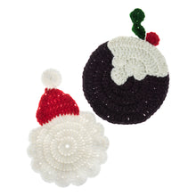 Load image into Gallery viewer, Crochet Coasters - Christmas