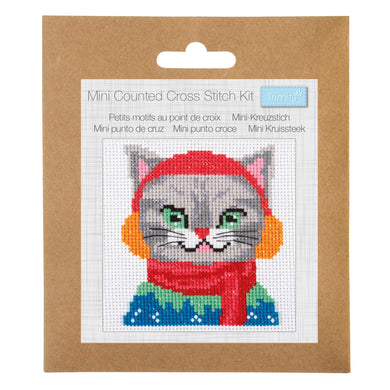 Cross Stitch - Cat in Ear Muffs