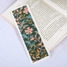 Load image into Gallery viewer, Cross Stitch - Bookmark - Floral Woodblock - NEW