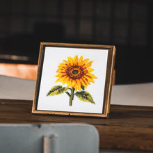 Load image into Gallery viewer, Printed Cross Stitch - Sunflower - NEW