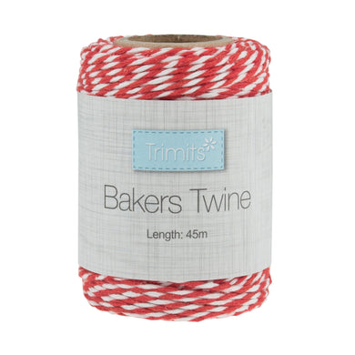 Bakers Twine 45m x 2mm: Red and White