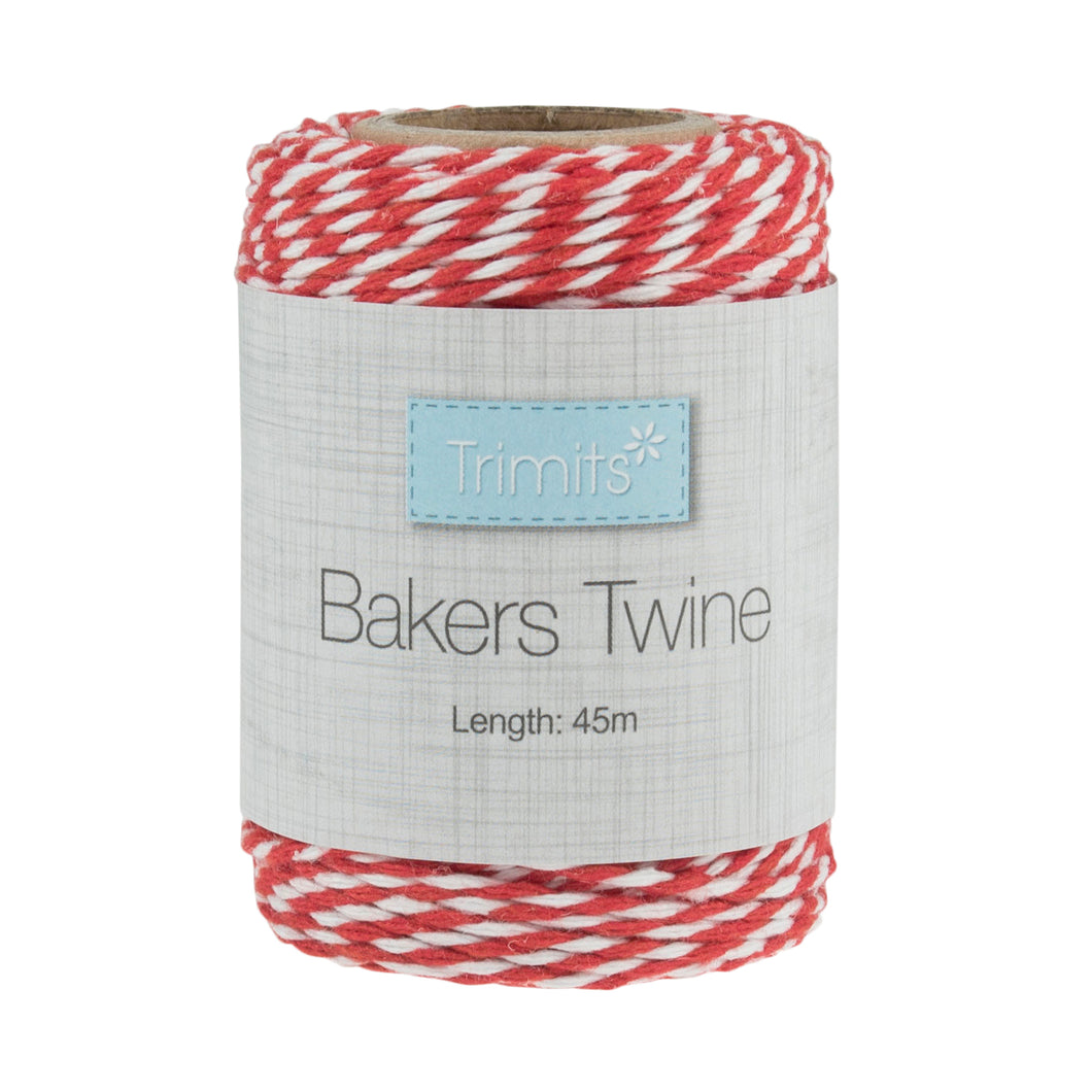 Bakers Twine 45m x 2mm: Red and White