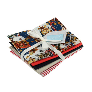 Christmas Fat Quarter Pack - Street Scene - Navy