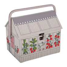Load image into Gallery viewer, Sewing Box: Embroidered: Strawberry Greenhouse