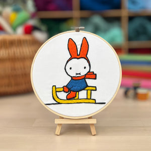 The Crafty Kit Company Embroidery Kit - Miffy Sledging