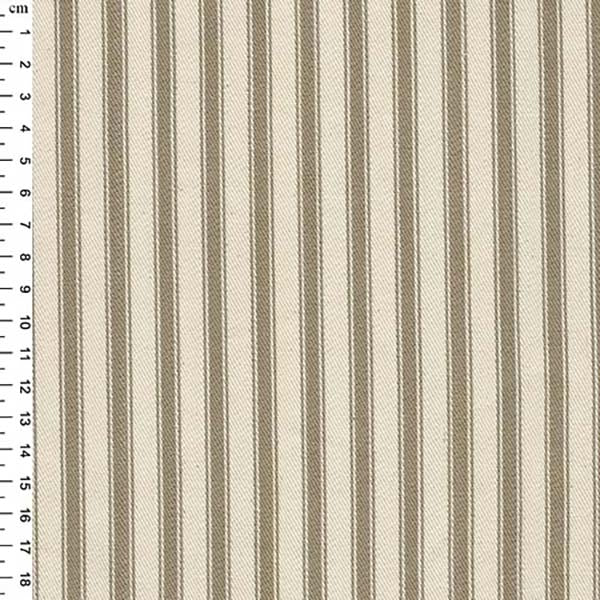 Ticking Fabric - Taupe Stripe